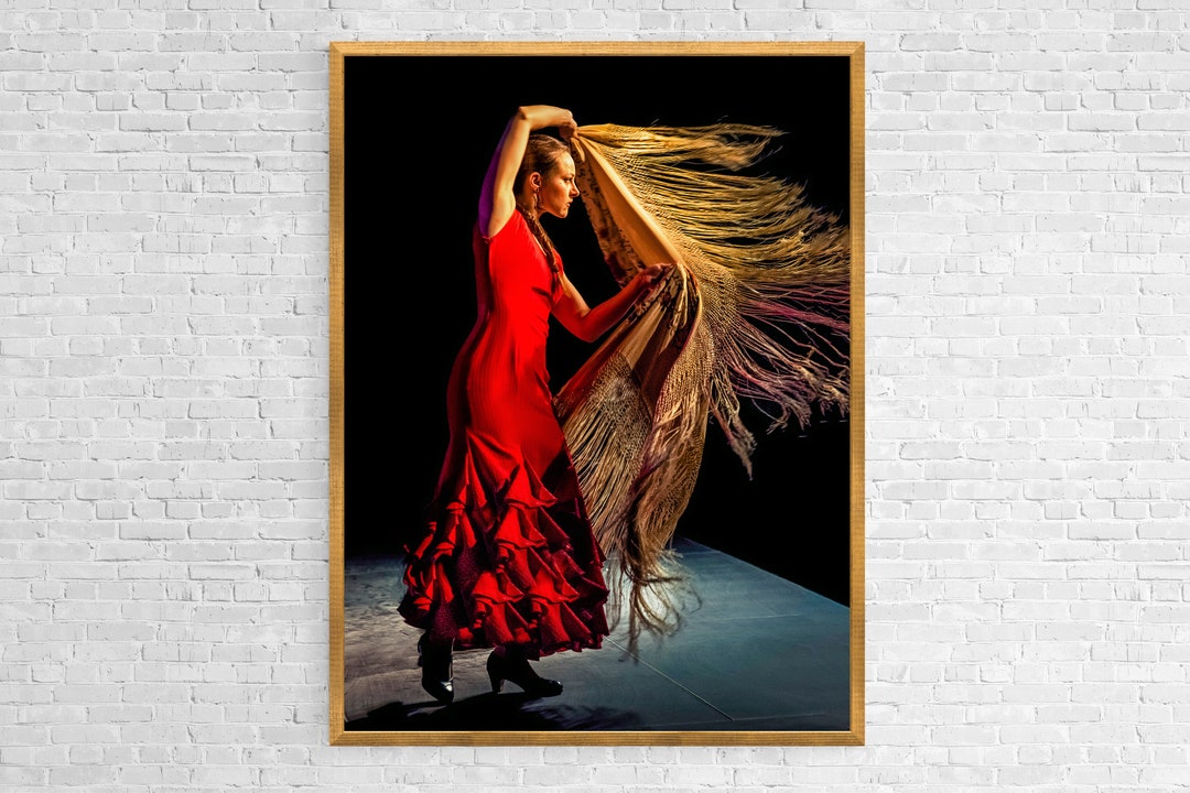 Flamenco Dancer Print Spanish Dancer Poster Gitana Dancer - Etsy