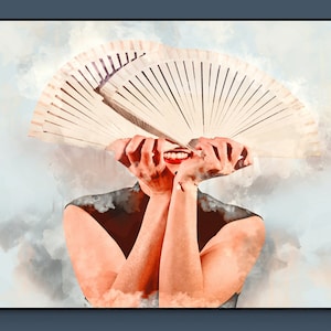 Impresión de bailarina de flamenco / Póster de bailarina española / Arte de pared con ambiente de acuarela / Decoración de estudio y escuela de baile