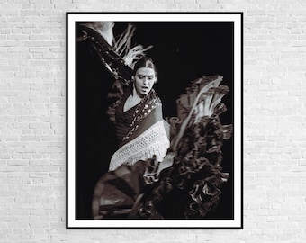 Flamenco dancer art with manton | Wall art | Dance Studio and School decoration