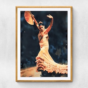 Large format Flamenco dancer | Spanish wall art | Dance Studio and School decoration