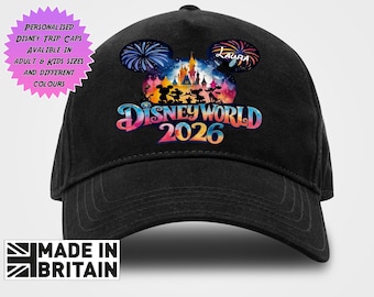 Czapka baseballowa Disneyland, Czapka Disneyworld Mickey i Minnie, Czapka pasująca do Disneylandu w Paryżu, Czapka Disney Trip, Wycieczka Disneyworld 2026