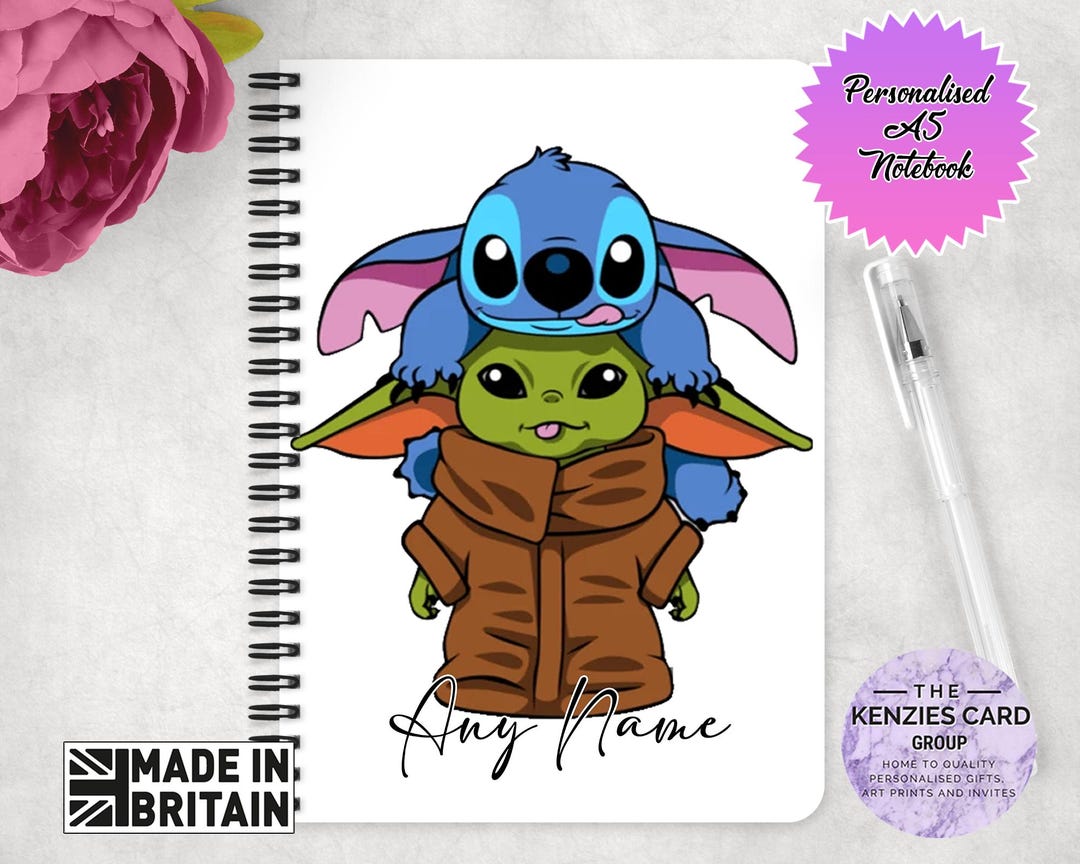 Personalized Stitch & Alien Notebook: Custom Name Gift - Etsy