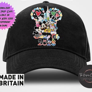 Disneyland Baseball Cap, Disneyworld Mickey & Minnie Cap, Disneyland Paris Holiday Matching Hat, Disney Trip Hat, Disneyworld Trip 2025