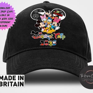 Disneyland Baseball Cap, Disneyworld Mickey & Minnie Cap, Disneyland Paris Holiday Matching Hat, Disney Trip Hat, Disneyworld Trip 2025