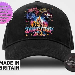 Disneyland Baseball Cap, Disneyworld Mickey & Minnie Cap, Disneyland Paris Holiday Matching Hat, Disney Trip Hat, Disneyworld Trip 2025