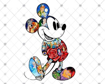 Mickey Mouse Multi Character SVG , PNG, PDF, Instant Download Mickey Mouse Clip Art - Personal Use Only