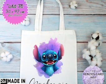 Bolsa de mano personalizada de Lilo y Stitch. Disney Ohana significa bolso de mano de punto familiar. Bolsa de regalo de cumpleaños Regalo de Navidad