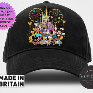 Disneyland Baseball Cap, Disneyworld Mickey & Minnie Cap, Disneyland Paris Holiday Matching Hat, Disney Trip Hat, Disneyworld Trip 2025