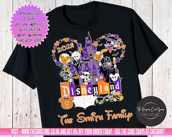 Mickey's Not-So-Scary Halloween Party Familie Shirts 2024 Mickey und Minnie Halloween Gruppe Shirts Halloween Disney Shirt Spinnennetz Shirts