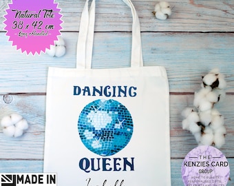 Personalised Mamma Mia Musical Tote Bag. Musical Lover Tote Bag. Birthday Gift Bag Christmas Gift