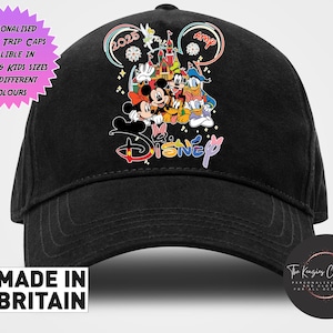 Disneyland Baseball Cap, Disneyworld Mickey & Minnie Cap, Disneyland Paris Holiday Matching Hat, Disney Trip Hat, Disneyworld Trip 2025