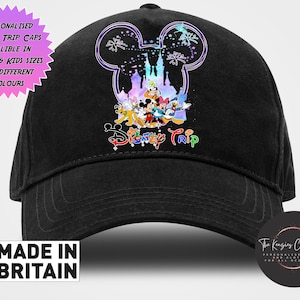 Disneyland Baseball Cap, Disneyworld Mickey & Minnie Cap, Disneyland Paris Holiday Matching Hat, Disney Trip Hat, Disneyworld Trip 2025