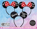Personalised Disney Theme Minnie Mickey Family Ears Headband Reveal - Disney Trip Headband - Disneyland Paris - Disney World Headband