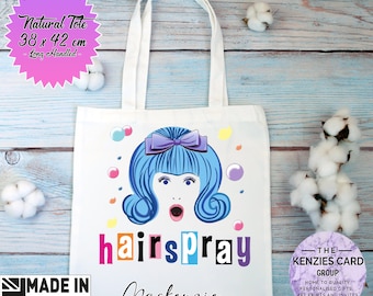 Personalised Hairspray The Musical Tote Bag. Musical Lover Tote Bag. Birthday Gift Bag Christmas Gift