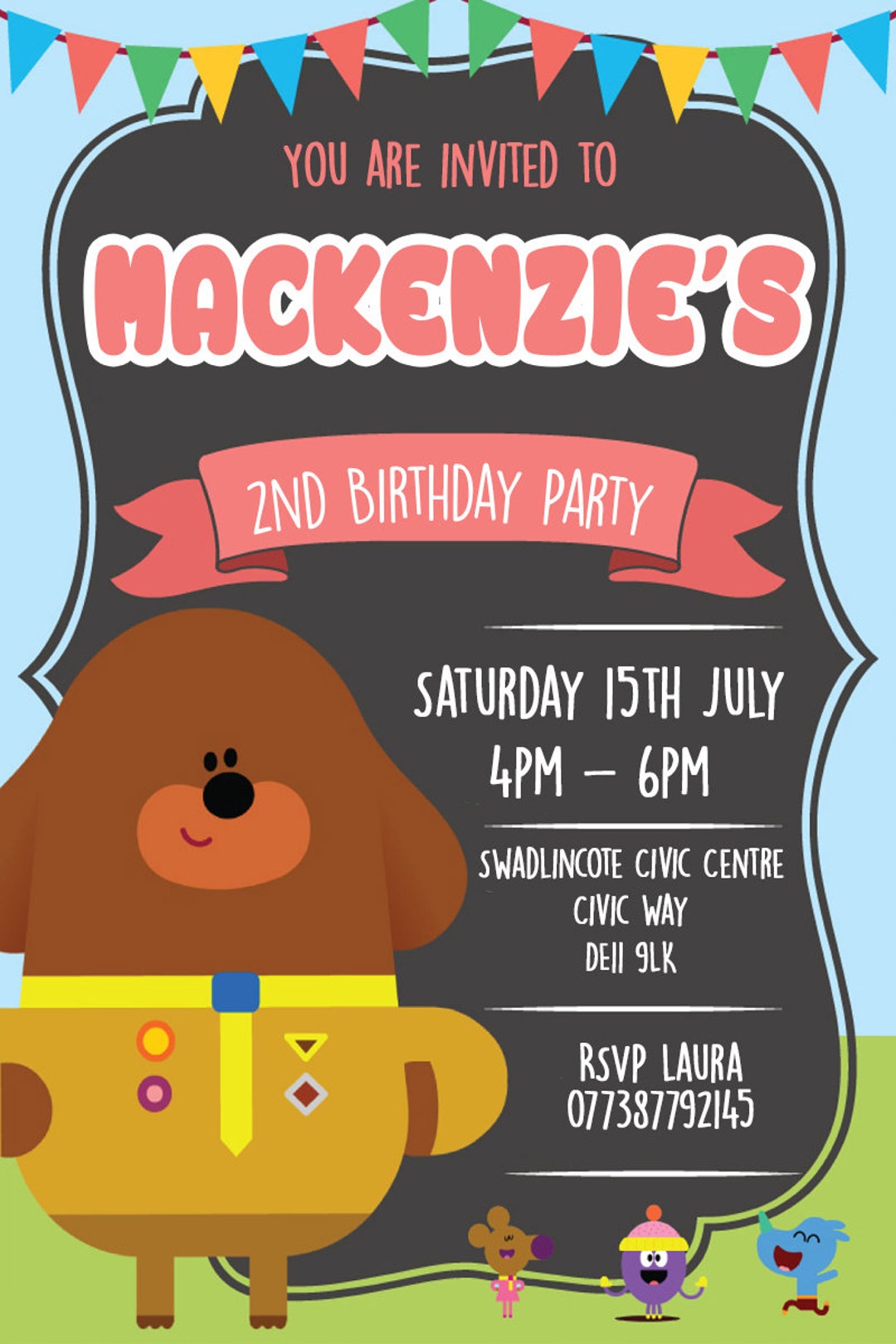 hey-duggee-party-invite-kids-invitations-children-s-party-etsy