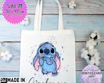 Personalised Lilo and Stitch Tote Bag. Disney Ohana Means Family Stitch Tote Bag. Birthday Gift Bag Christmas Gift