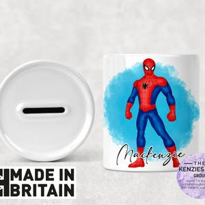 Personlig Spiderman Marvel Superhjälte Gåva Keramisk Sparbössa Spargris Jul Födelsedagspresenter Sparbössa - Med Stoppa För Enkel Åtkomst