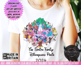 Personalised Disney 2026 T-Shirts, Disney Trip 2026 T-Shirts, Disney Matching Shirts 2026, Disney Family Vacation 2026 Mickey Minnie Tees