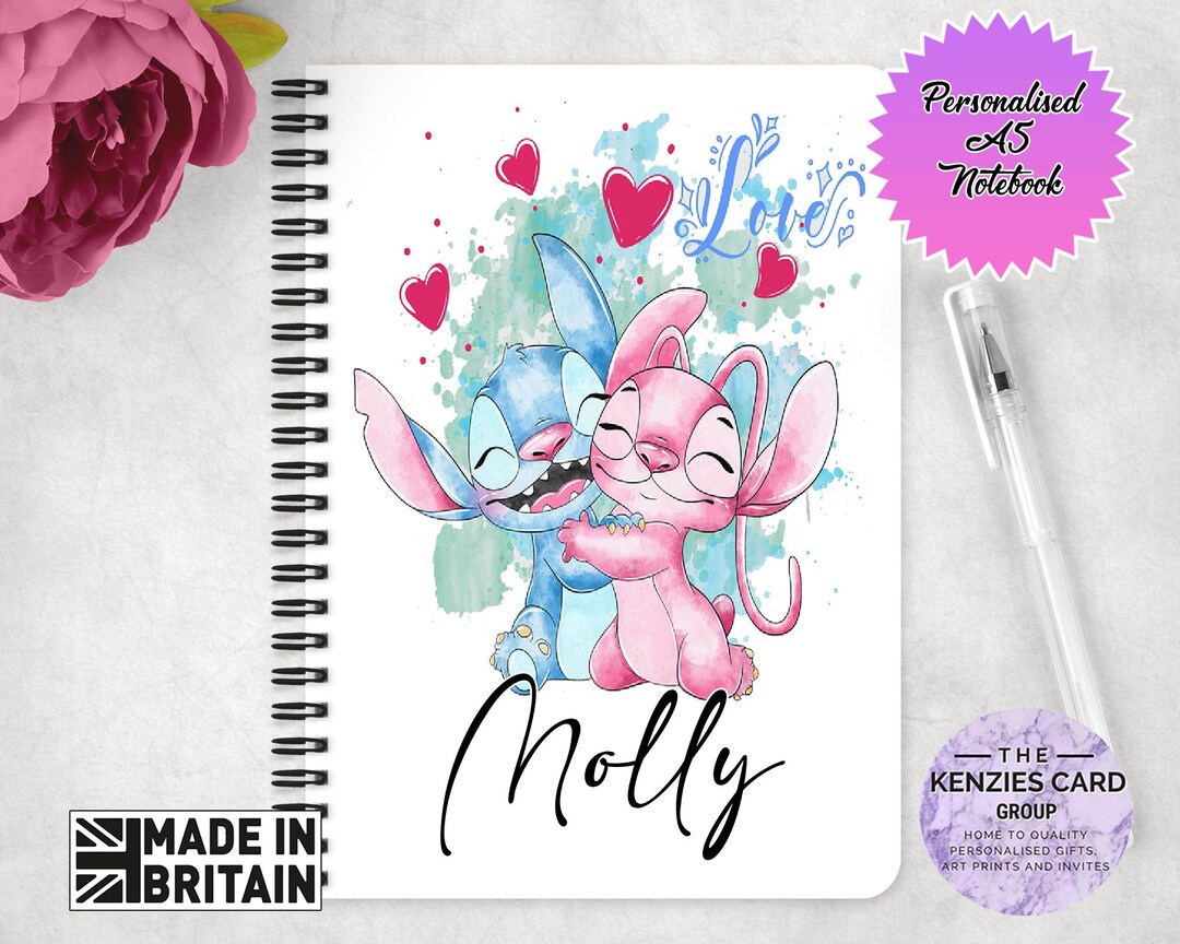 Personalised Stitch Notebook | Stitch Gift | Any Name | Present ...