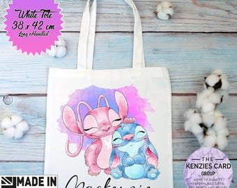 Personalised Lilo and Stitch Tote Bag. Disney Ohana Means Family Stitch Tote Bag. Birthday Gift Bag Christmas Gift