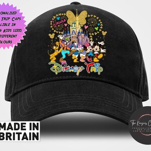 Disneyland Baseball Cap, Disneyworld Mickey & Minnie Cap, Disneyland Paris Holiday Matching Hat, Disney Trip Hat, Disneyworld Trip 2025
