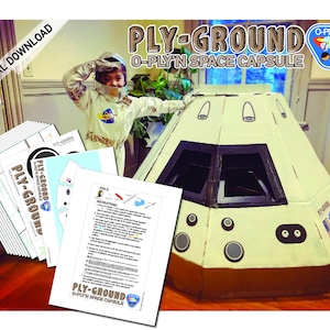 Cápsula espacial de papelão O-PLY'N