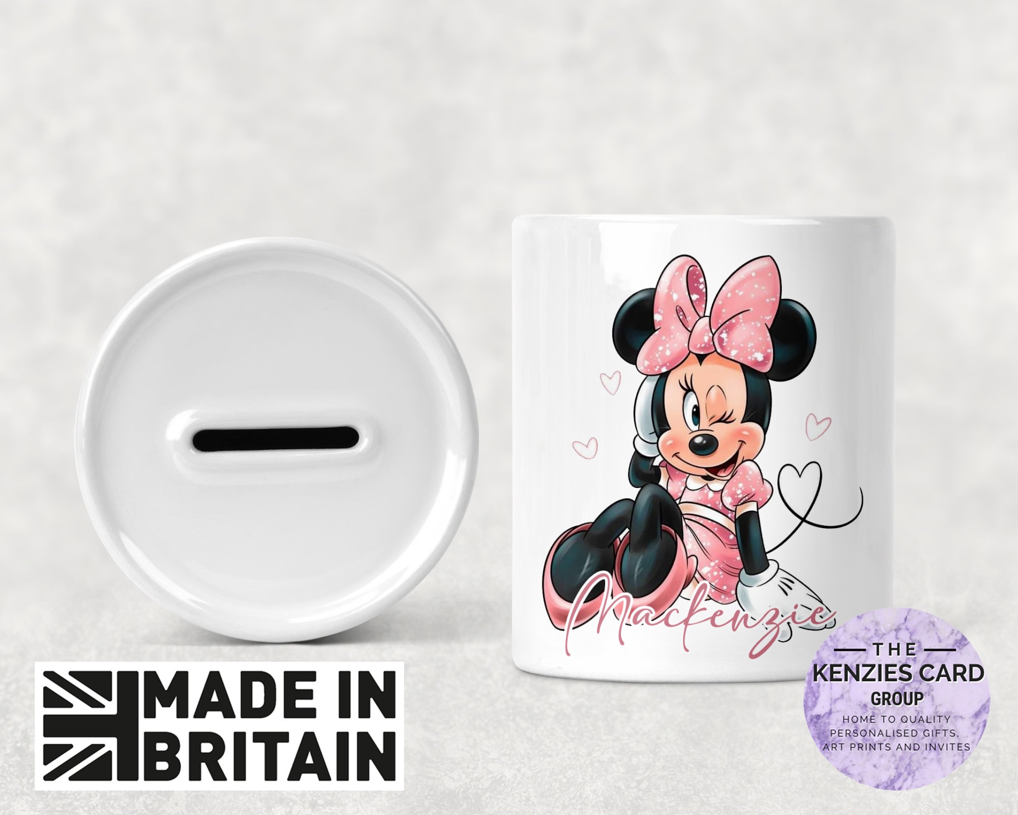 Personalised Minnie Mouse Money Box Ceramic Piggy Bank for Etsy
