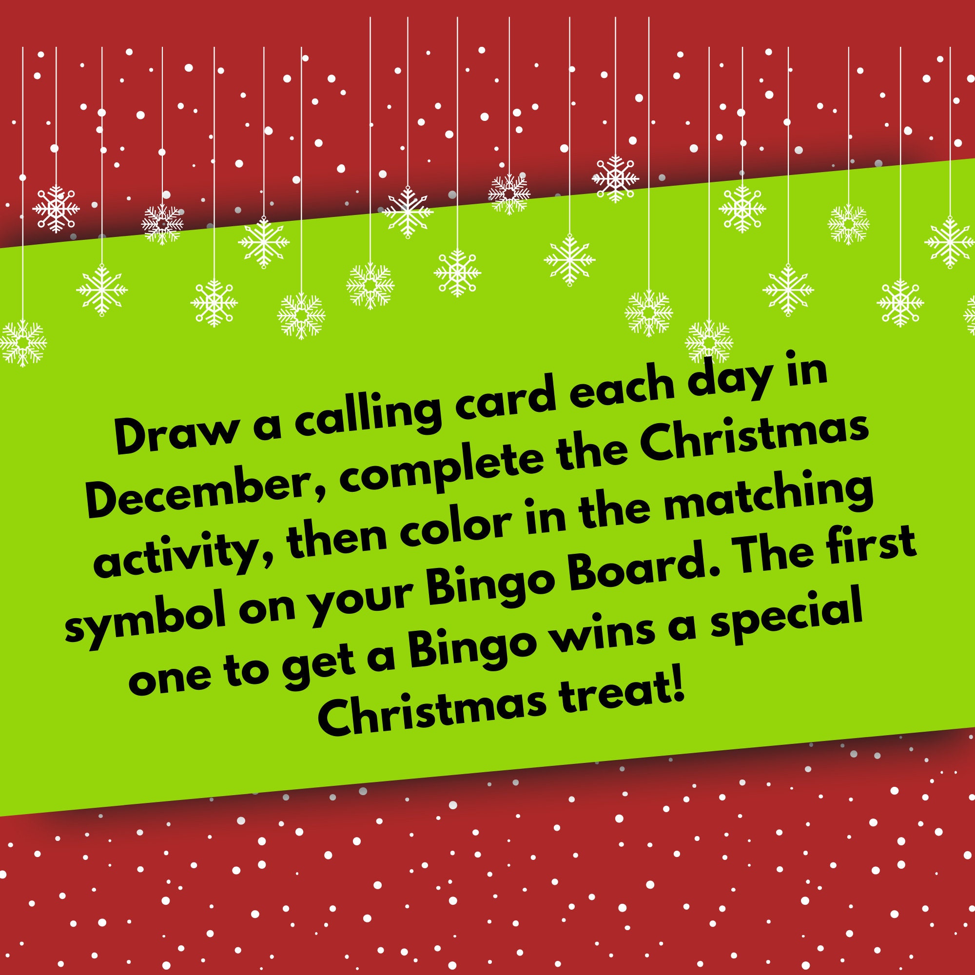 Family Advent Bingo *INSTANT DOWNLOAD* *PRINTABLE* - Etsy