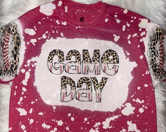 game day baseball bleached sublimation shirt!