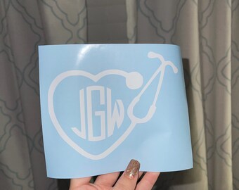 stethoscoop monogram sticker!