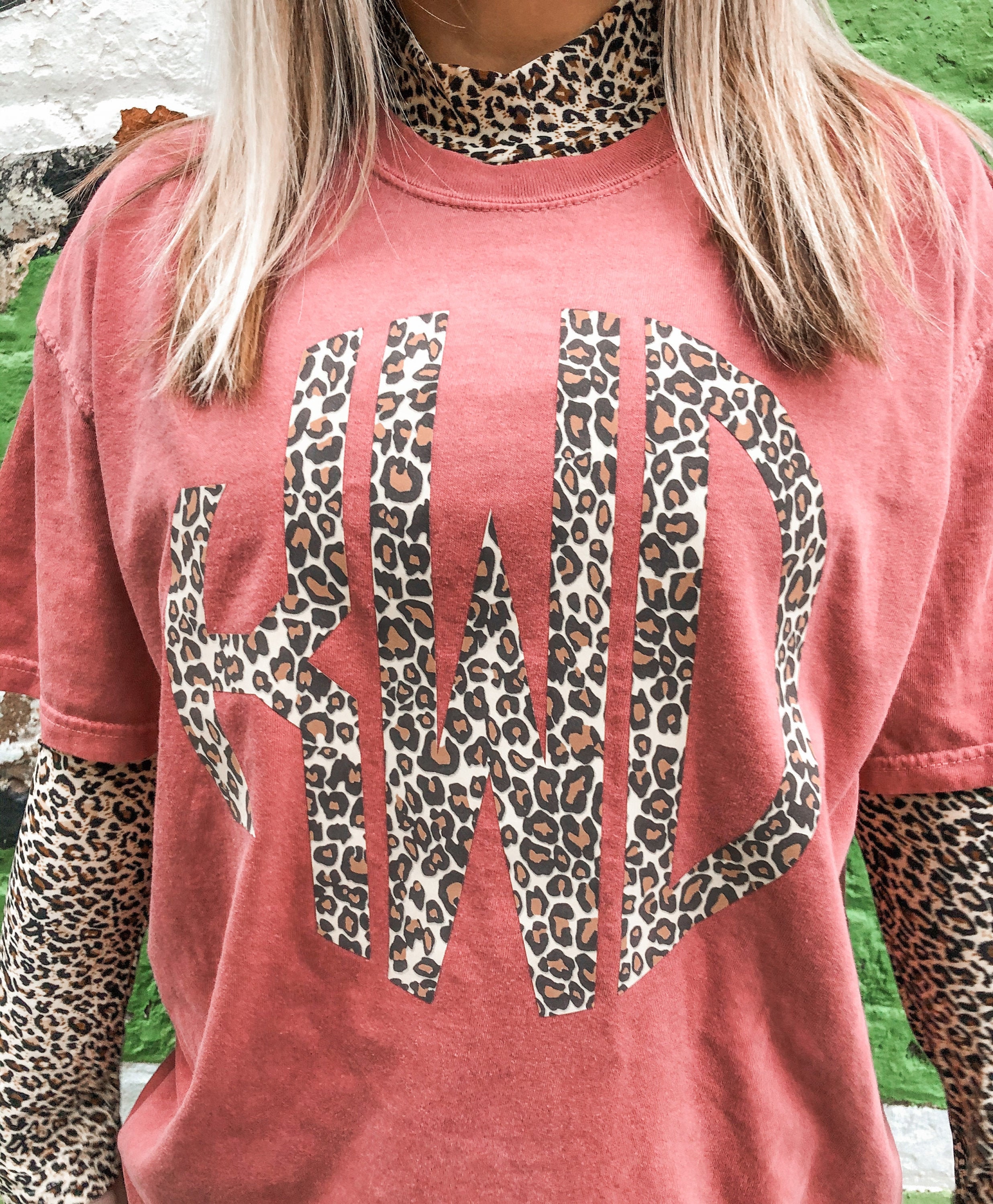 Cheetah print monogrammed comfort colors t-shirt | Etsy