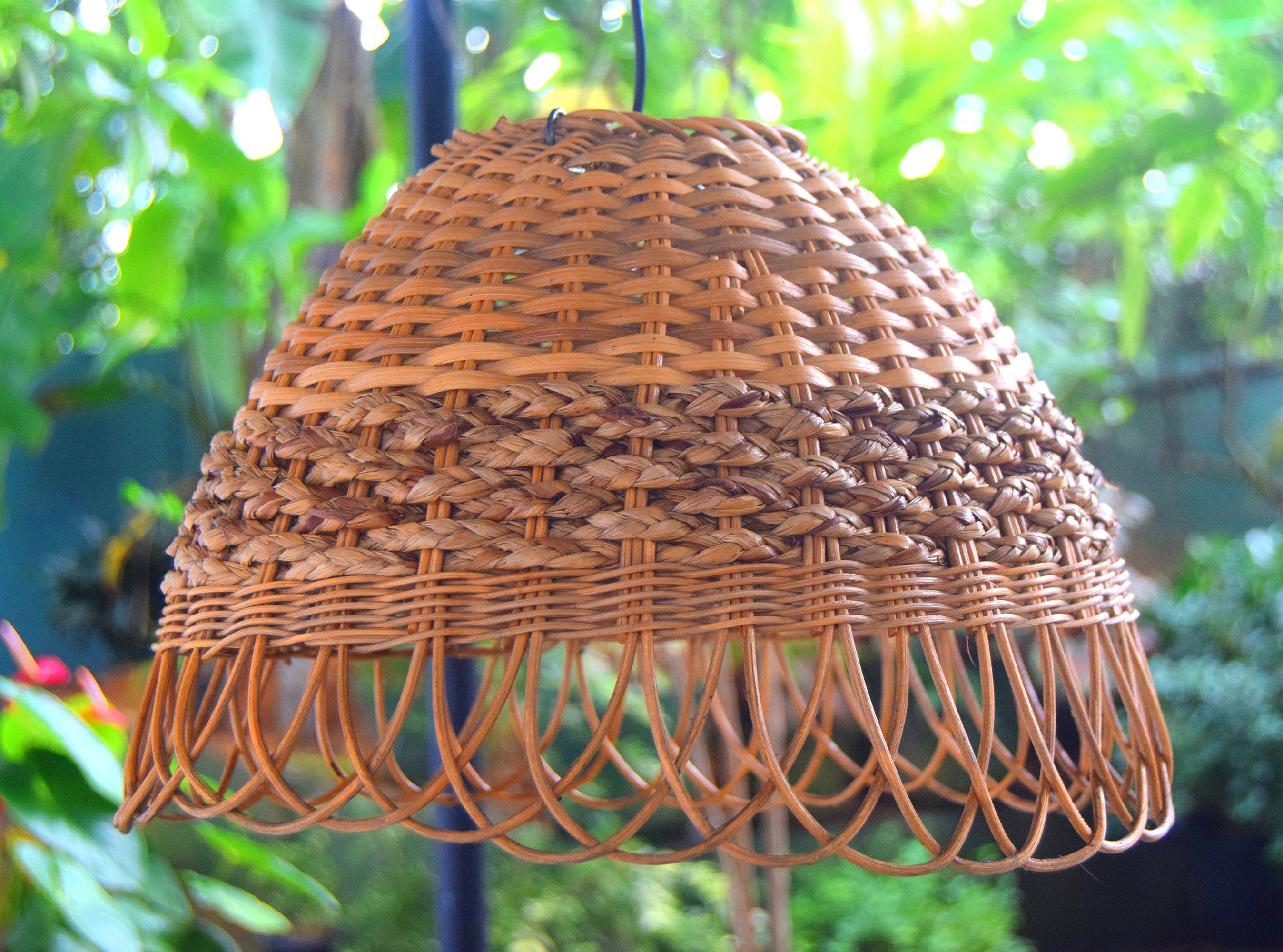 Woven Rattan Lampshade Handmade Modern Sri lankan light shade Etsy