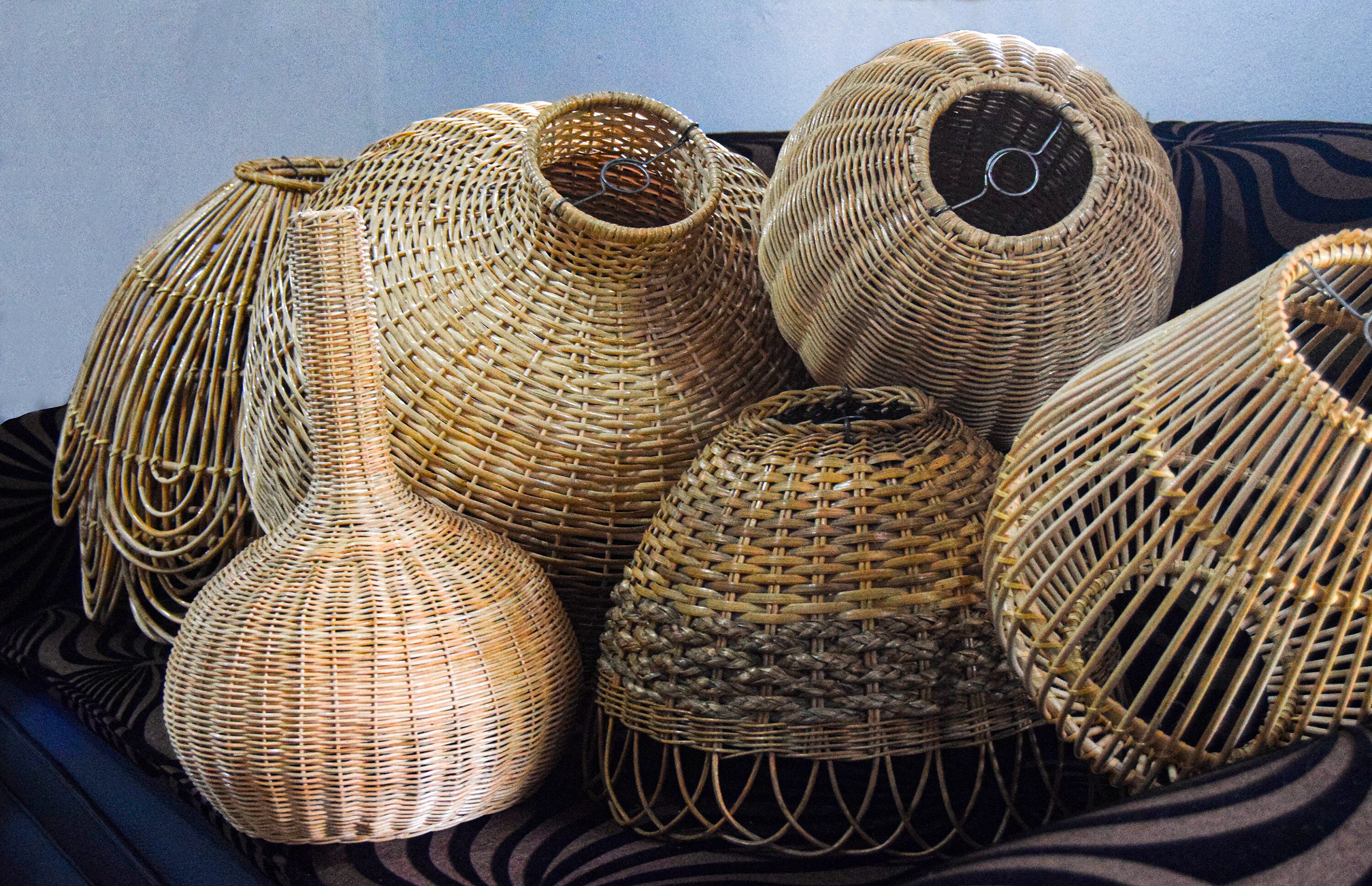 Woven Rattan Lampshade Handmade Modern Sri lankan light shade Etsy