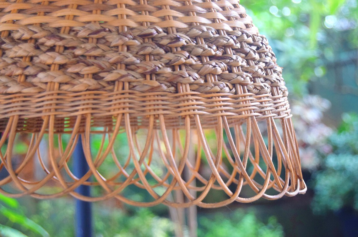 Woven Rattan Lampshade Handmade Modern Sri lankan light shade Etsy