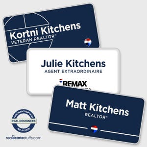 Customized ReMax Realtor Name Tag for Agents Brokers Sales Agents Open House