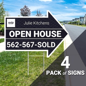 UPDATED eXp Realty OPEN HOUSE Arrow Directional Yard Sign