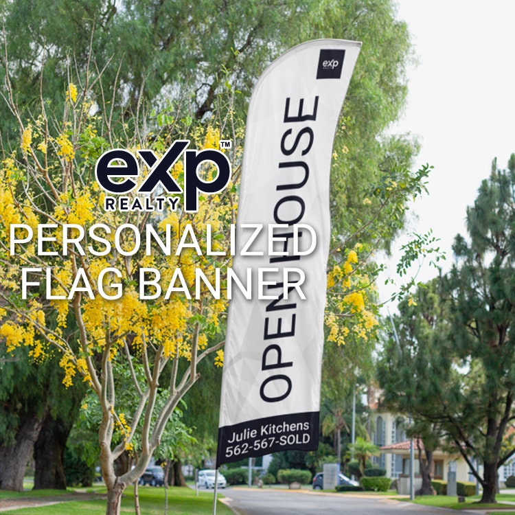 UPDATED eXp Realty OPEN HOUSE Feather Flag Banner