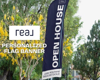 REAL Broker OPEN HOUSE Feather Flag Banner