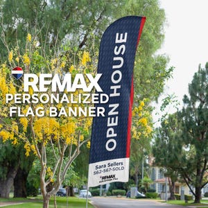 ReMax OPEN HOUSE Personalized Feather Flag Banner