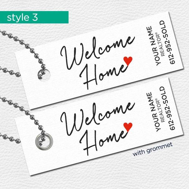 Realtor Key Picture Sign Realtor Real Estate Agent Personalized Keychain Key Tags Closing Gift ...