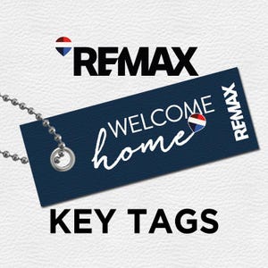 ReMax Real Estate Keychain Key Tags Closing Gift