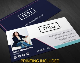 REAL Broker Brokerage Realtor Real Estate Agent Business Cards