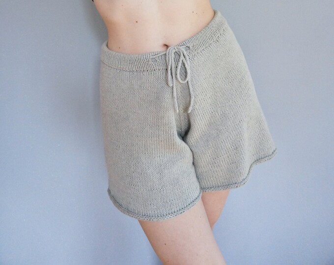 Easy Shorts Knitting Pattern Summer Shorts Cable Detail PDF Etsy