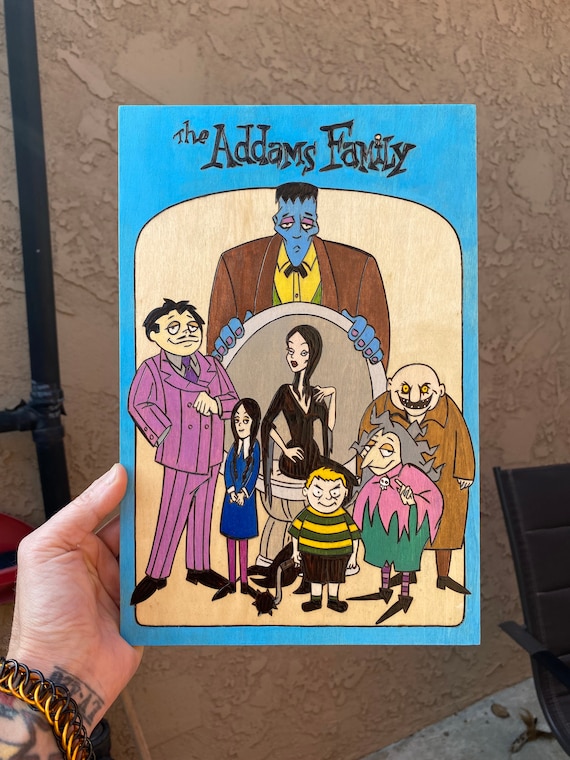 Buy Addams Family 90s Cartoon on 8x12 Wood Canvas Online in India - Etsy Buy Addams Family 90s Cartoon on 8x12 Wood Canvas Online in India - Etsy