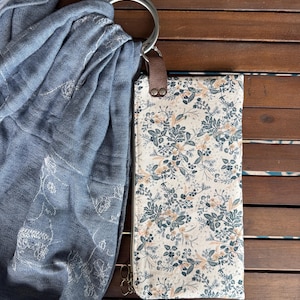 Bolsa com zíper feita à mão – bolsa tipo argola ou bolsa para acessórios de canguru