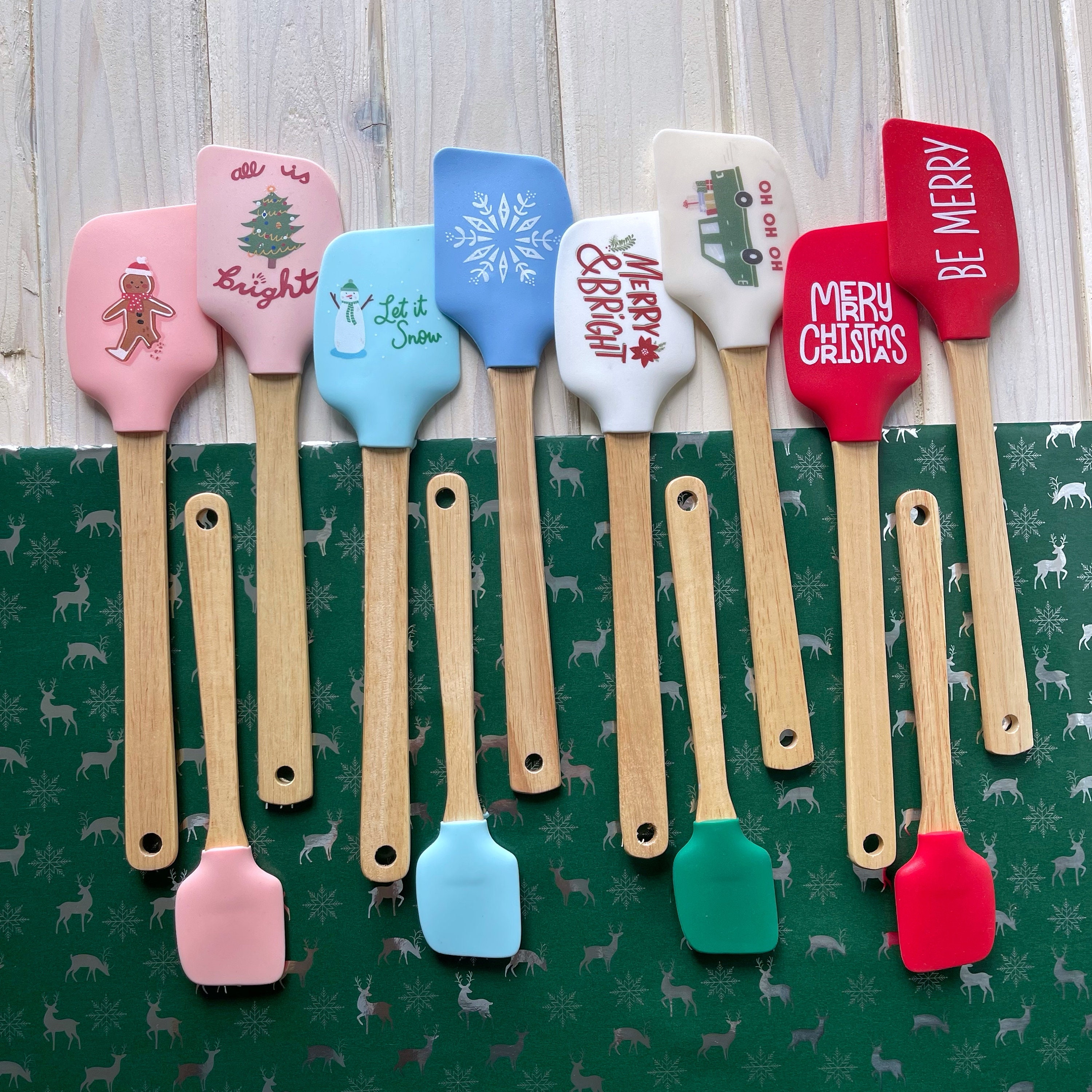 PINE Green Spatulas 3 Piece. Farmhouse Silicone Utensil. Bpa-free, Non-toxic  Spatulas. Kitchen Utensils. Pretty Cooking Tools. Mom Gift Set. 