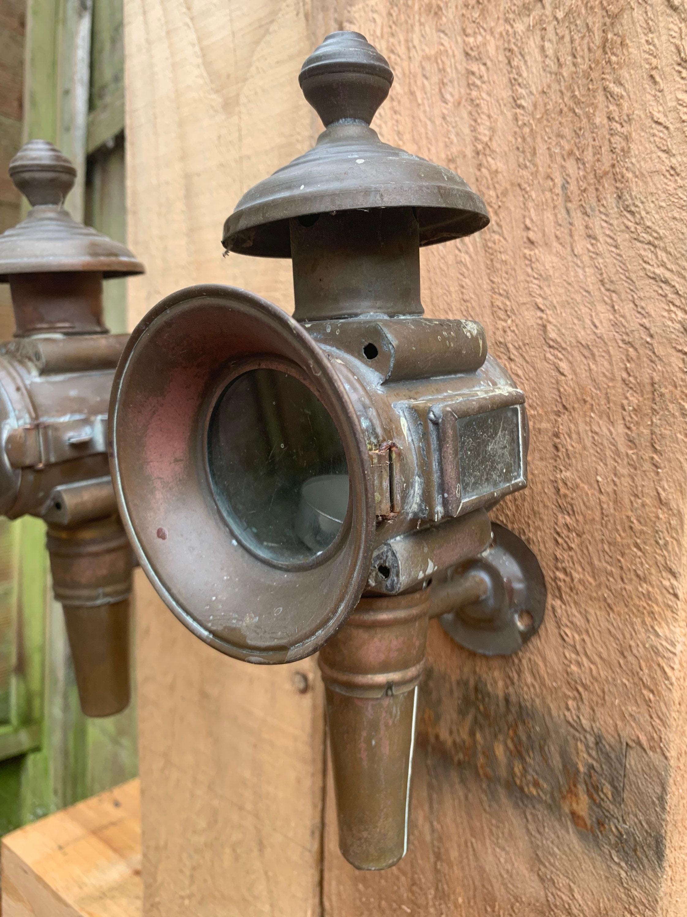 Antique Brass carriage lamps C1800s Etsy