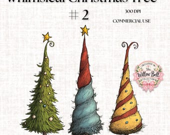 Whimsical Christmas Tree PNG: Festive Clipart (3000x3000 px)