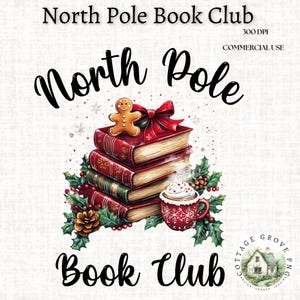 All Booked for Christmas Png, Christmas Books Png, Book Lovers Png, Christmas Teacher Png, Librarian Gift Png, North Pole Readers Png