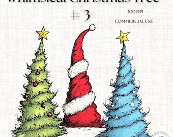 Whimsical Christmas Tree png, Christmas Tree png, Trendy Christmas Tree, Christmas Lights Tree, Quirky Christmas Clipart, Christmas png